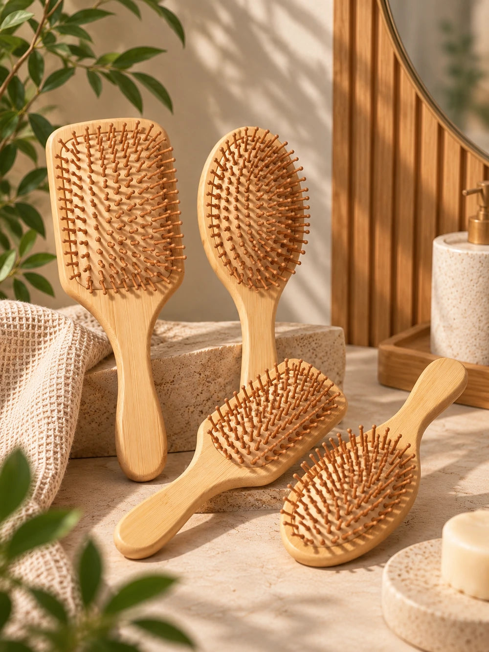Spazzola Capelli in Bambù