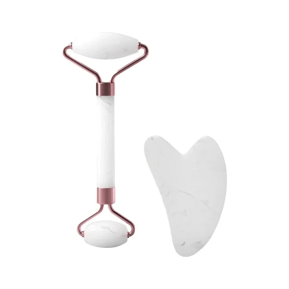 Kit Massaggio Viso Roller Gua Sha