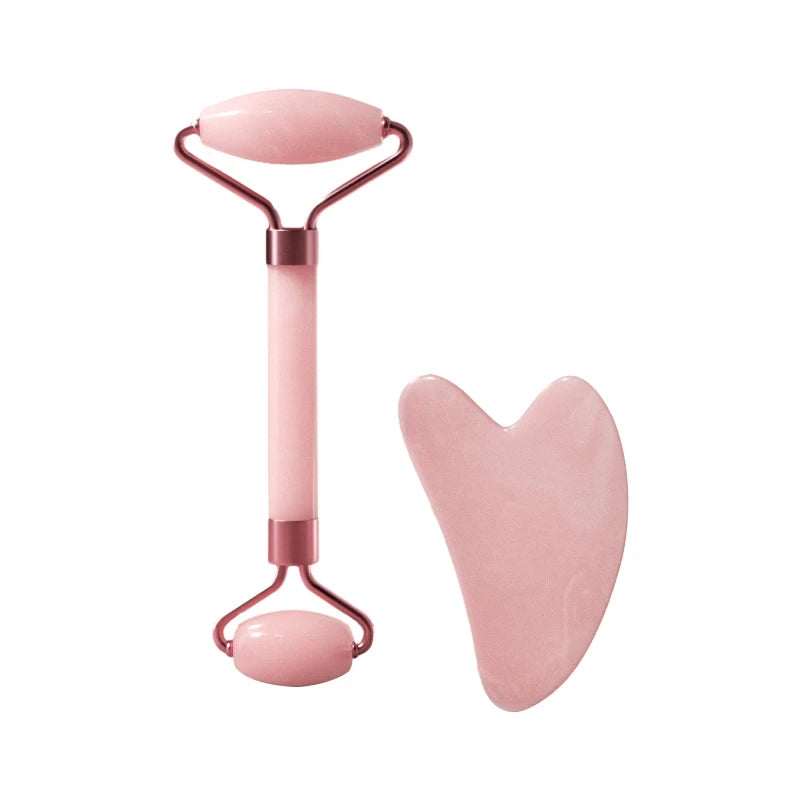Kit Massaggio Viso Roller Gua Sha
