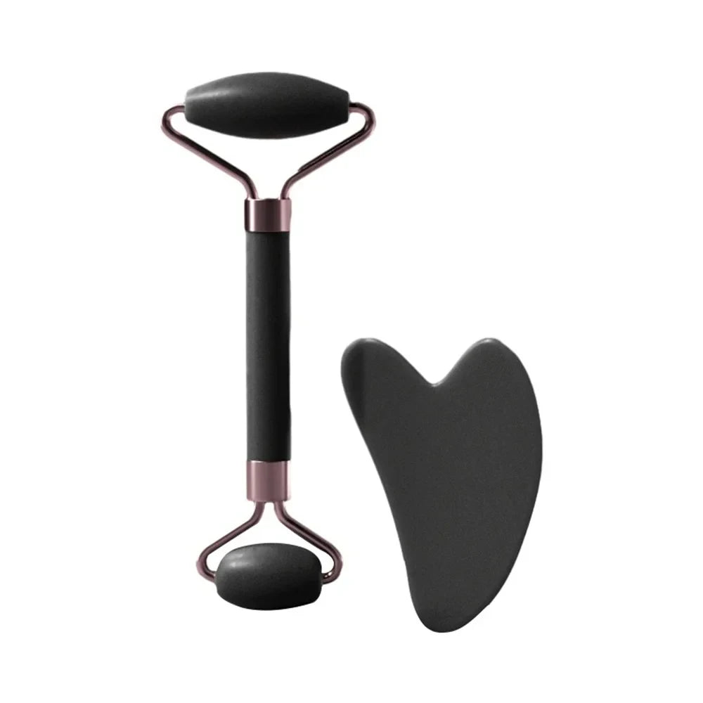 Kit Massaggio Viso Roller Gua Sha